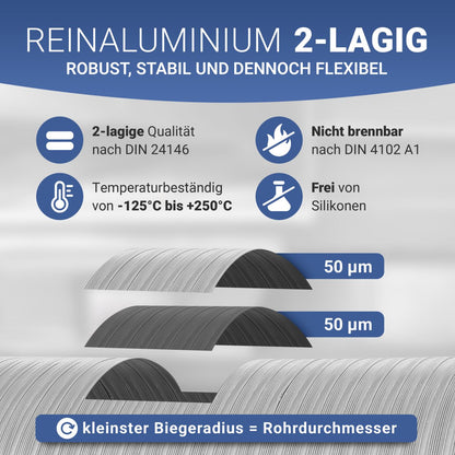Aluflexrohr (Luftschlauch) Ø150mm 3m/5m