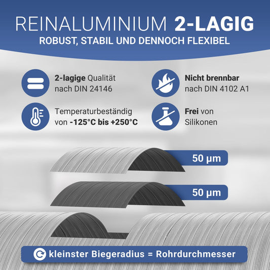 Aluflexrohr (Luftschlauch) Ø150mm 3m/5m